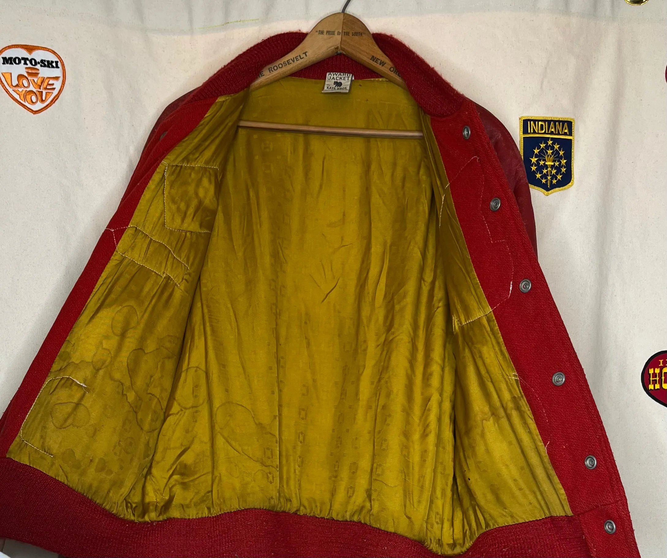1979 Patched Red M Letterman Jacket: M