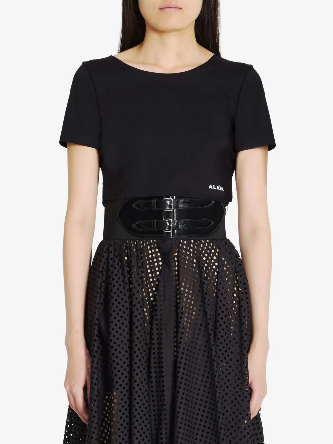 ALAIA Sculpted Elegance Crop Top