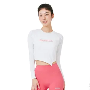 Barrel Women Sunset Crop Rashguard-WHITE