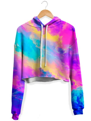 Cloudopia Fleece Crop Hoodie
