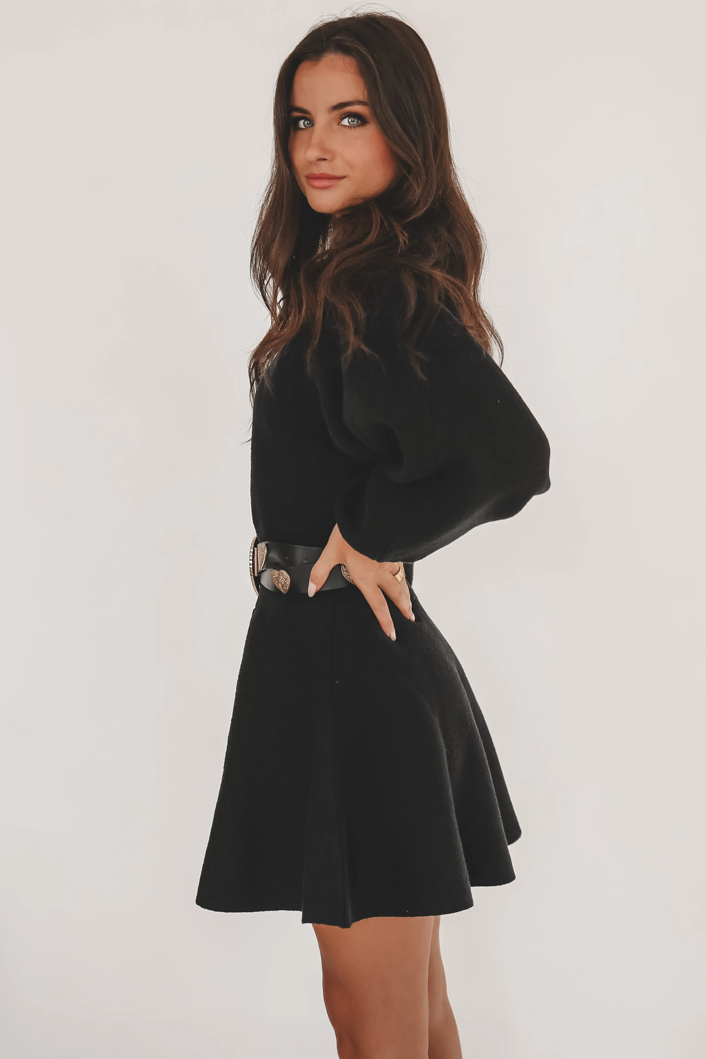 DEAL Sweet On Me Babydoll Long Sleeve Sweater Dress