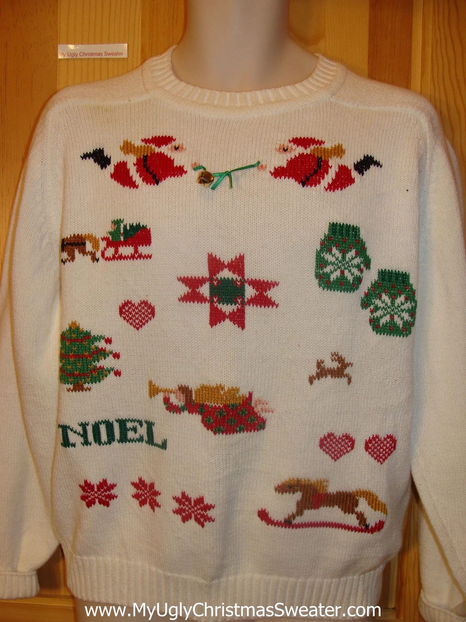 Funny Christmas Sweater with Dueling Santas