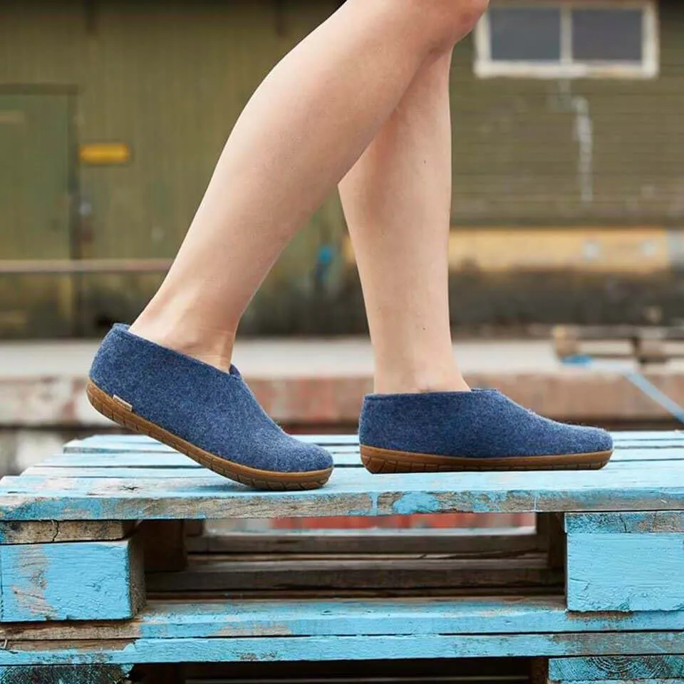 Glerups - Shoe With Natural Rubber Honey Sole - Denim