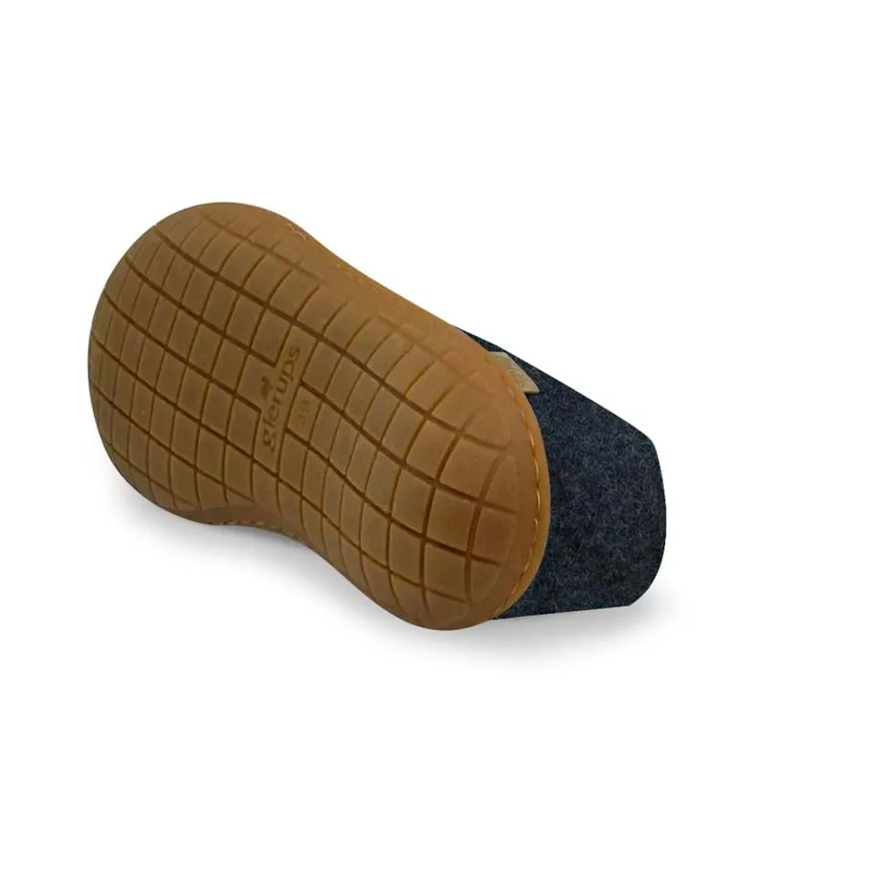 Glerups - Shoe With Natural Rubber Honey Sole - Denim