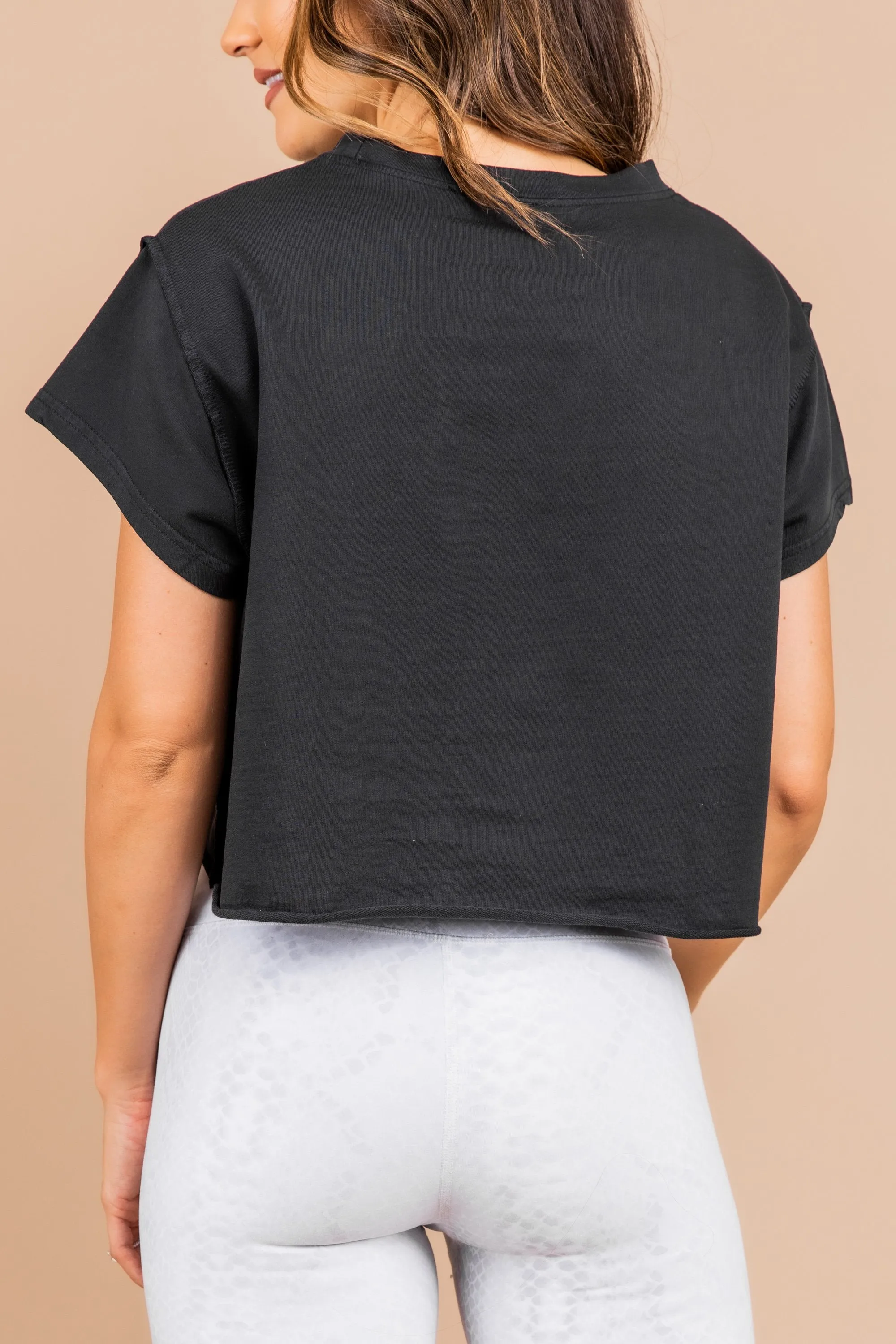 Good To Go Black Crop Top