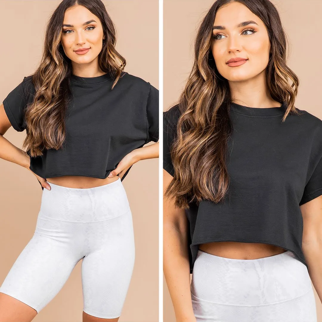 Good To Go Black Crop Top