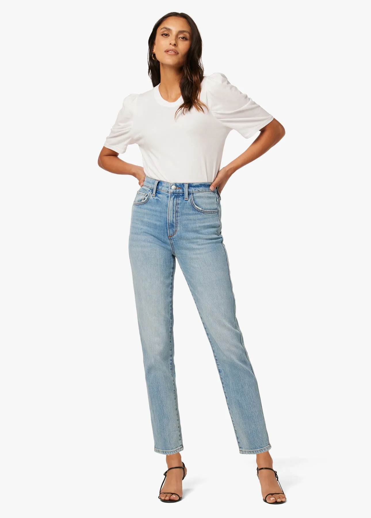 Joes Jeans The Raine High Rise Straight Ankle Vintage Stretch in Brightside