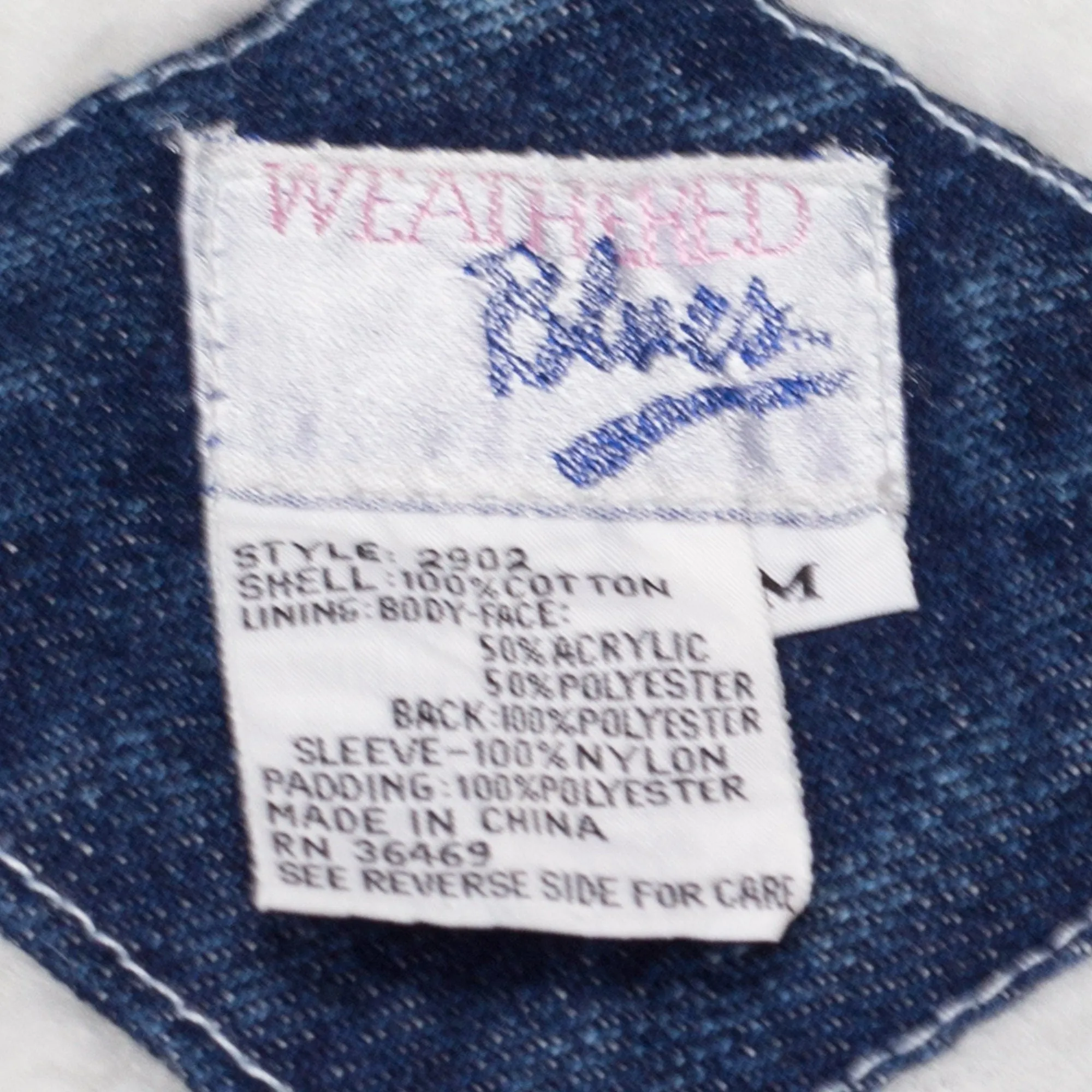 Medium 80s Acid Wash Denim Sherpa Jacket