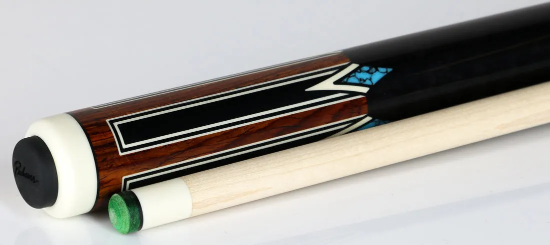 Pechauer Pro Series Cocobolo with Sim. Ebony/Ivory Points and Ebony Stained Maple Wrapless Pool Cue - P17N