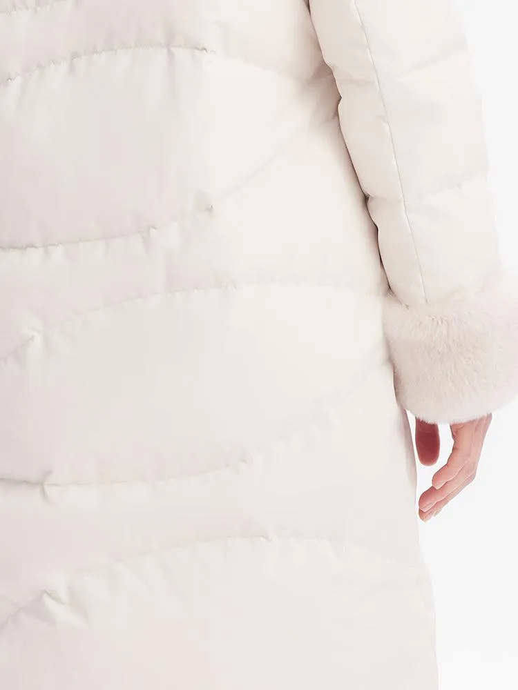 Rabbit Collar Goose Down Coat