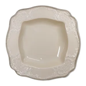 Rosenthal Sanssouci Ivory Green Trim R2343 11" Square Serving Bowl China 1941