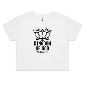 Seek Gods Kingdom First Women's Crop T-Shirt