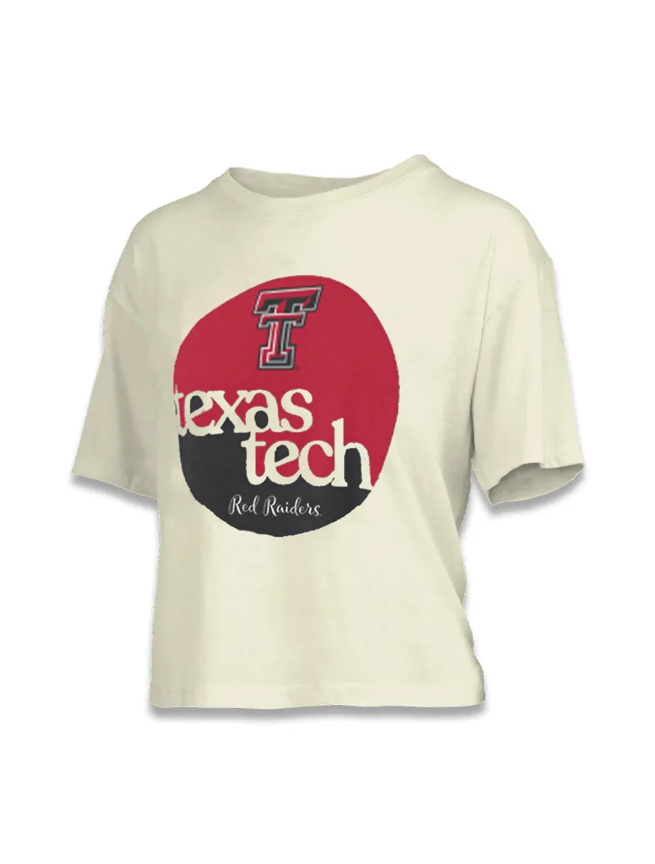 Texas Tech Press Box "Stanwick" Knobi Crop Top