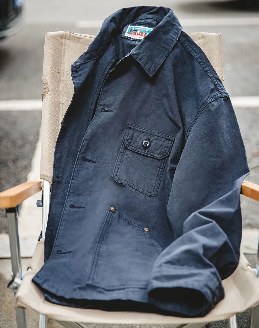 Tooling Retro Asymmetrical Pocket Hunting Men's Coat