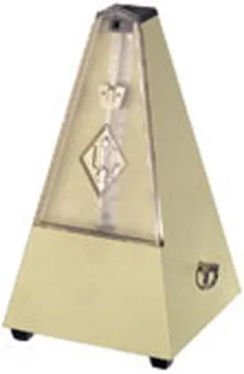 Wittner Pyramid Metronome - Ivory Plastic Casing - No Bell